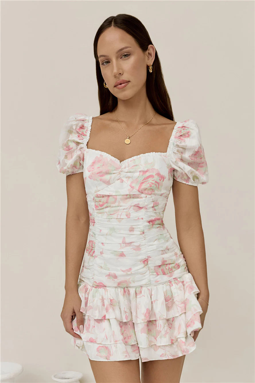 Flora's Dream Mini Dress White