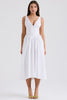 white cotton corset sundress
