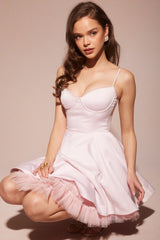 cinderella pink tulle mini dress