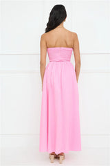 Luciana Strapless Maxi Dress Pink
