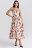 italian rose print cotton corset sundress