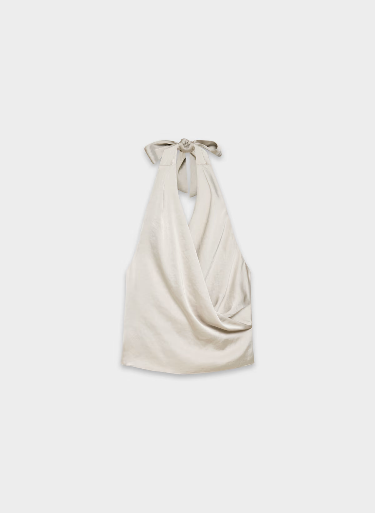 Drapey satin halter top