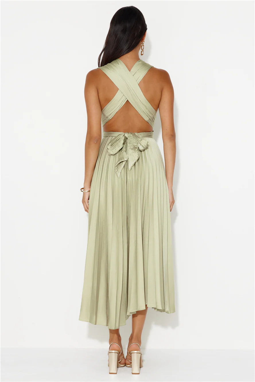 Prime Asset Midi Dress Lime