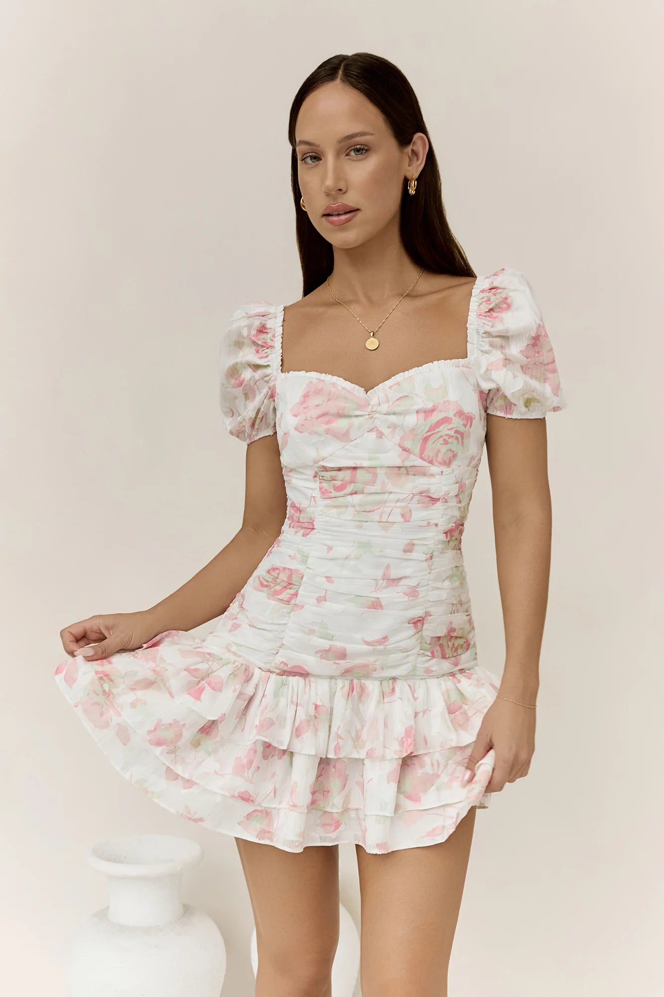 Flora's Dream Mini Dress White