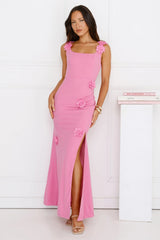 Moonlight Veil Maxi Dress Pink