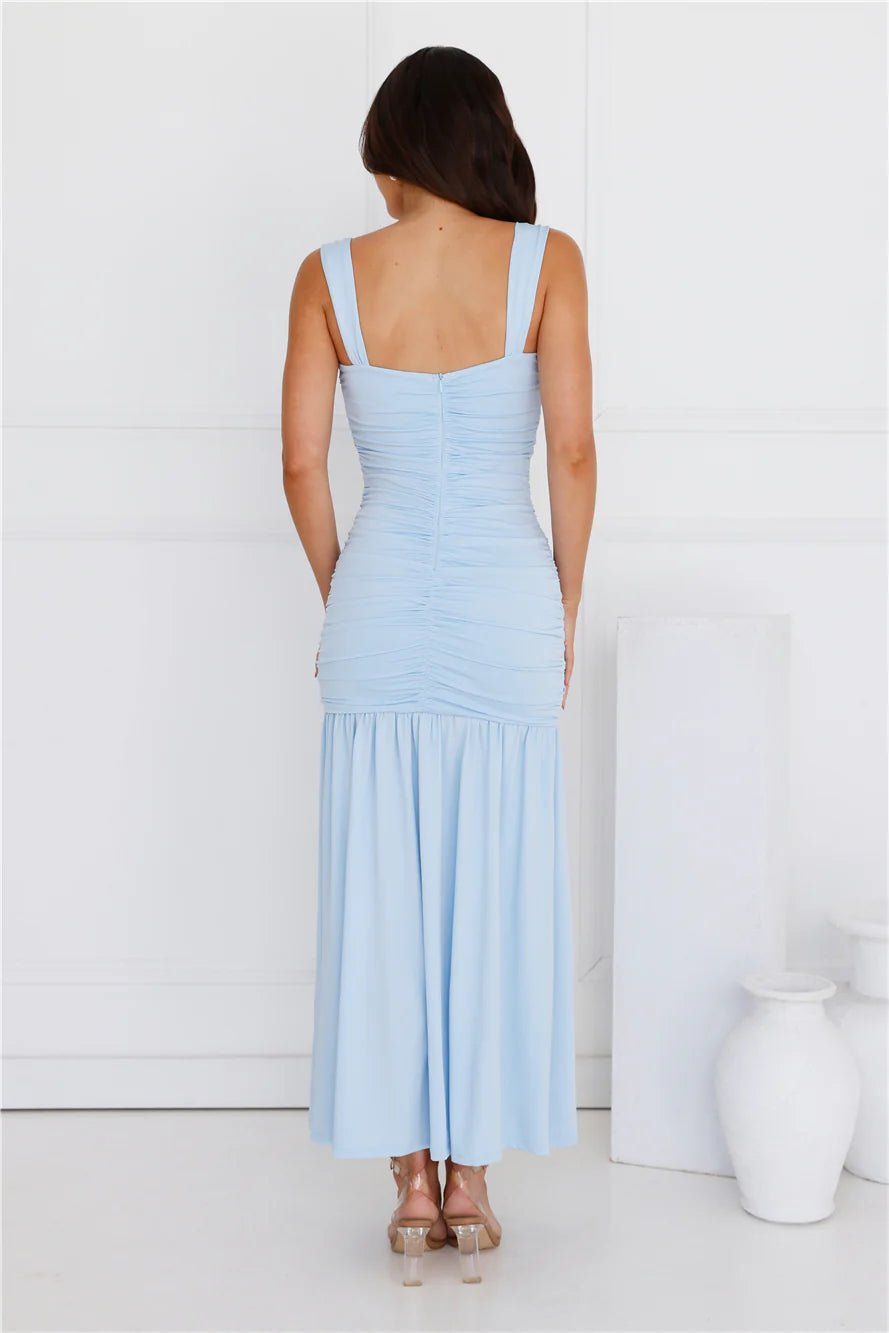 Peachy Dream Maxi Dress Blue