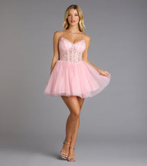 Liza Corset Tulle Skater Dress