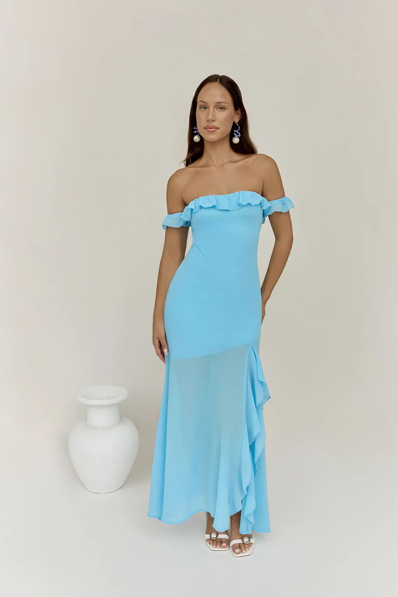 Chasing Waves Maxi Dress Blue