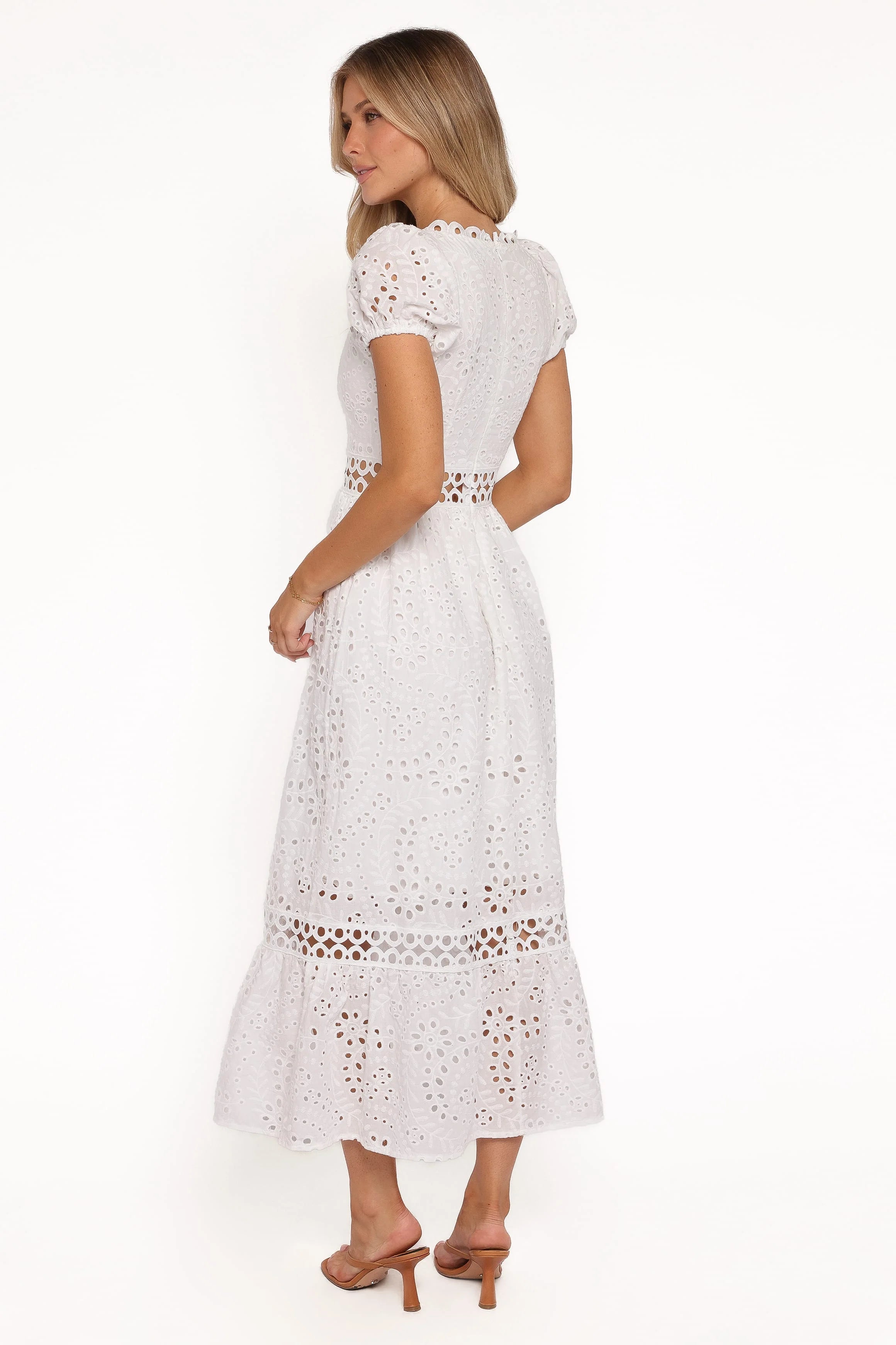 Melania Midi Dress - White