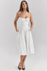 white corset midi dress