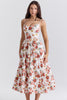 italian rose print cotton corset sundress