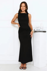 Dusk 'Til Slay Mesh Maxi Dress Black