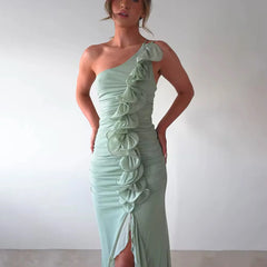 Ruffles And Champagne Dress