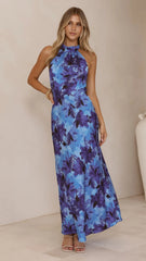 Oralia Maxi Dress - Blue Floral