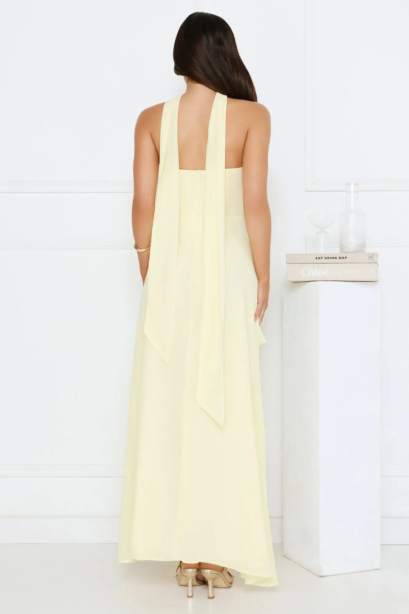 Sunset Reverie Strapless Maxi Dress Yellow