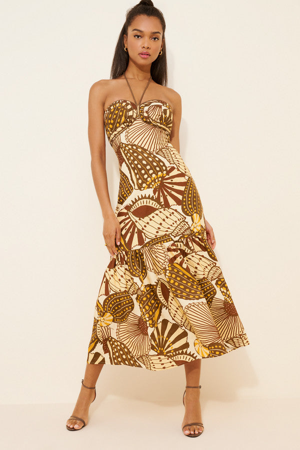 Shell Sleeveless Maxi Dress