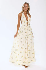 Sweet Reverie Halter Maxi Dress YellowSweet Reverie Halter Maxi Dress Yellow