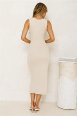 Noir Desire Maxi Dress Taupe