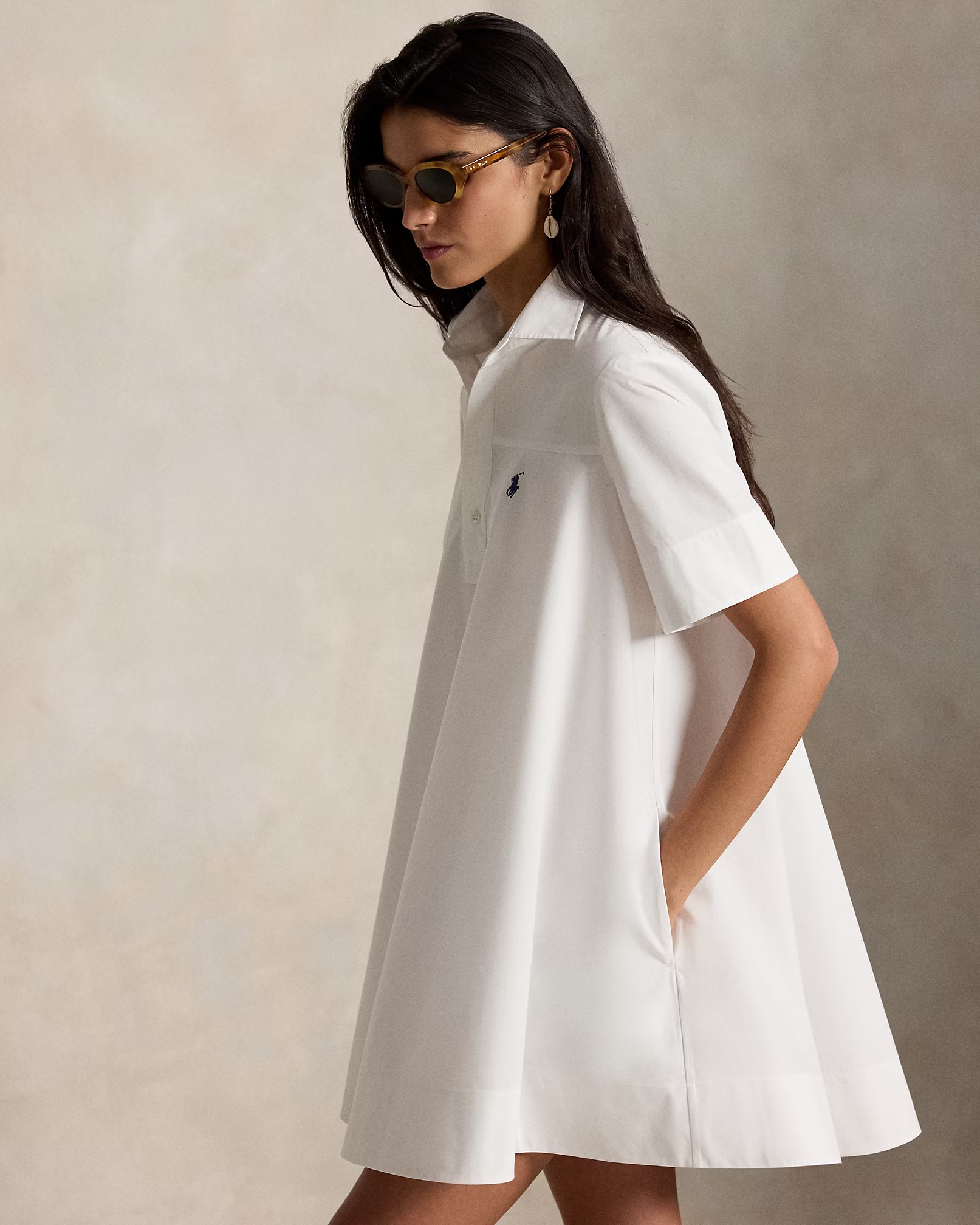 Cotton A-Line Shirtdress
