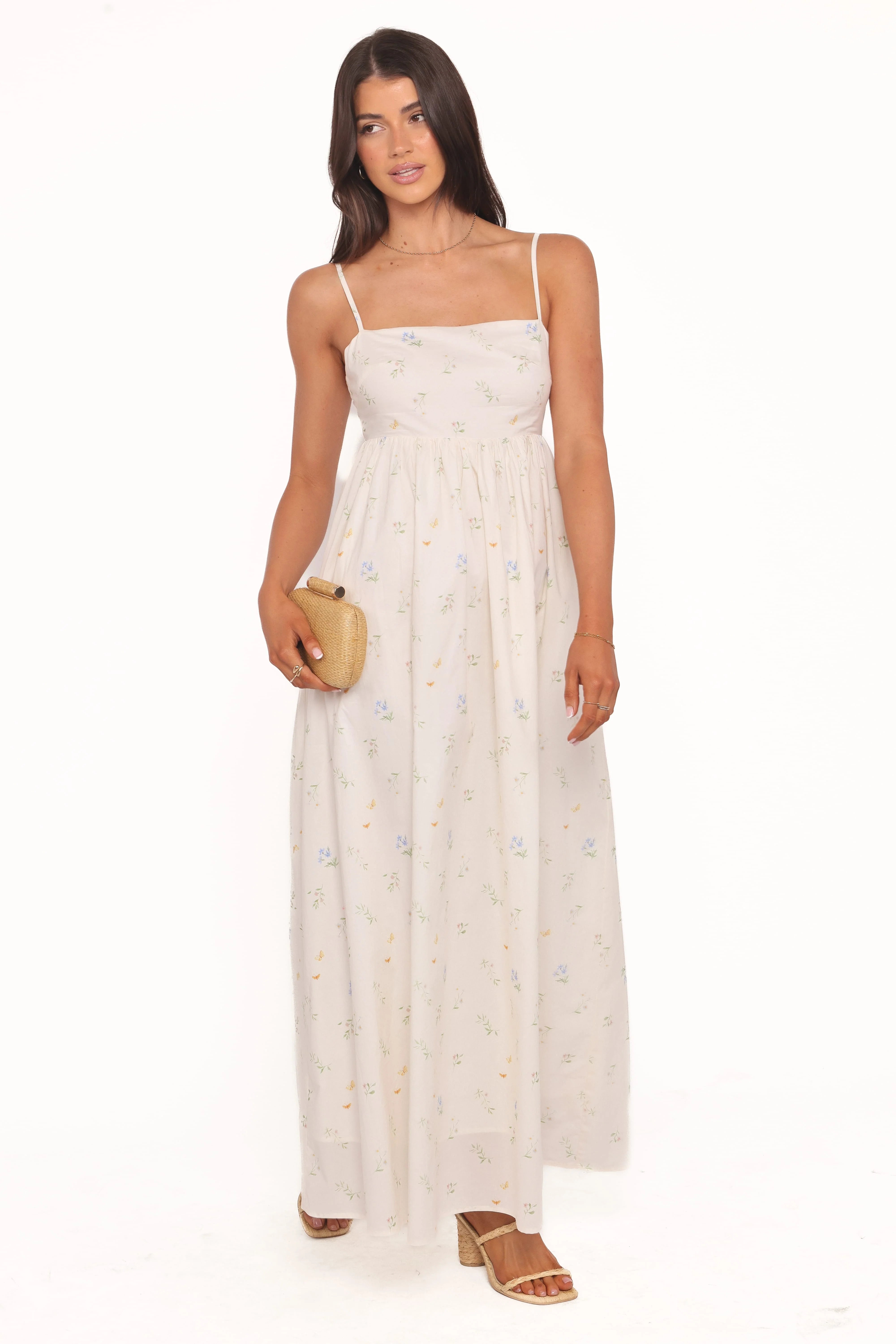 Odessa Maxi Dress - White Floral