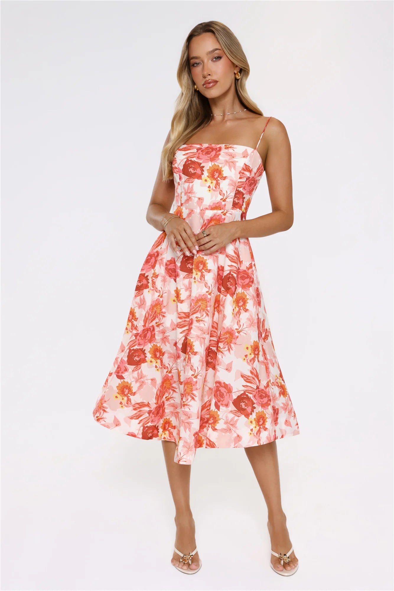 Vintage Find Midi Dress Orange