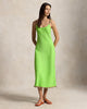 Beaded-Trim Linen Slip Dress