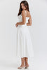 white bustier sundress