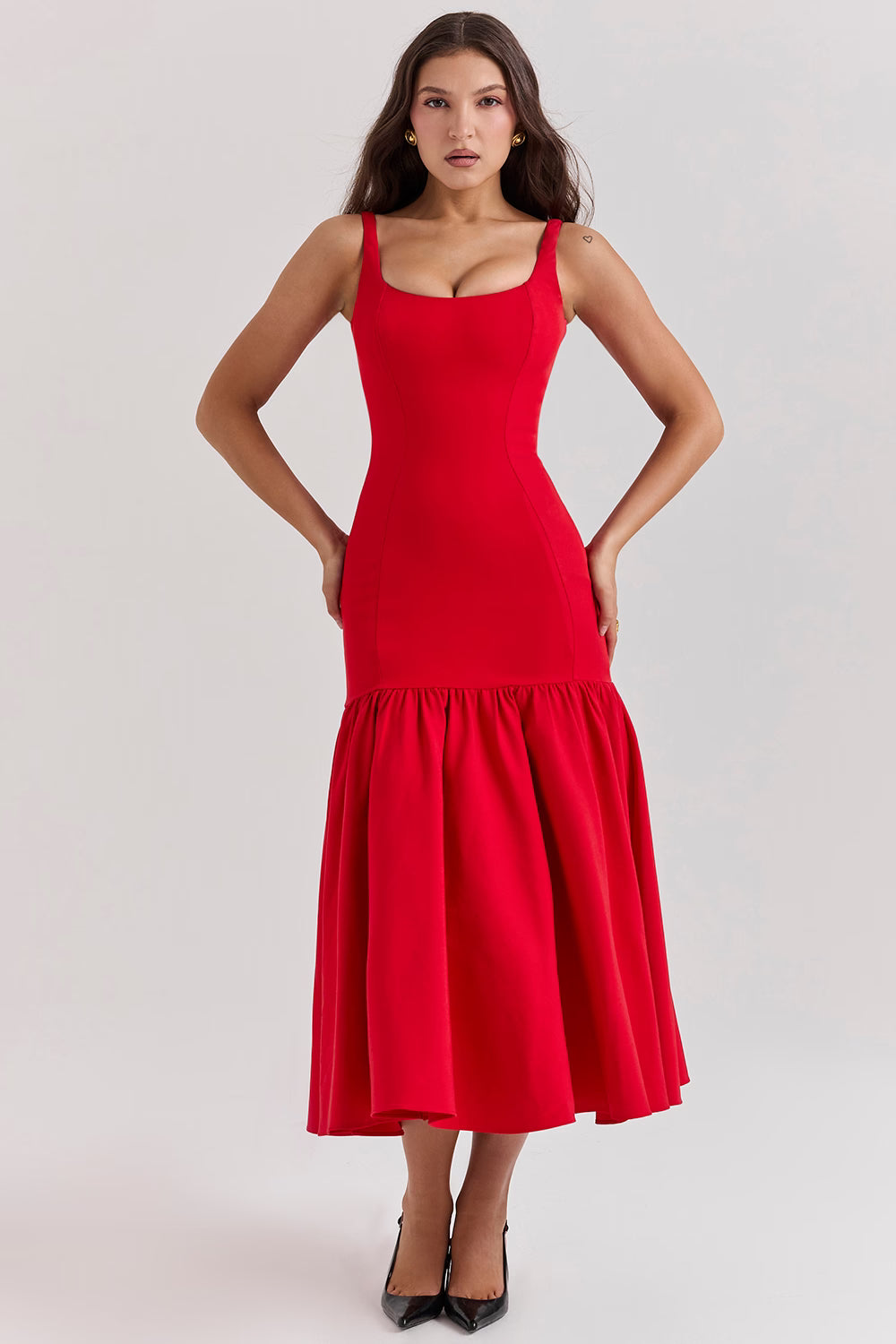 Elliatt Valencia Tiered Halter Gown