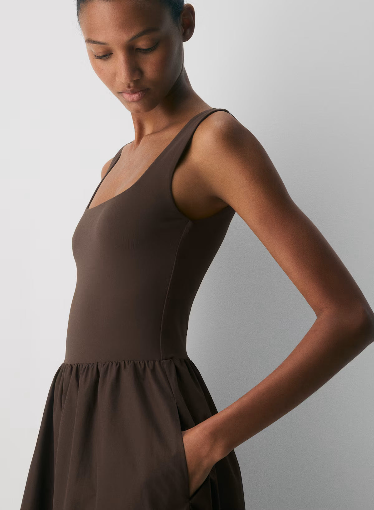 Revive Poplin Dress-Limited Edition — rich mocha brown