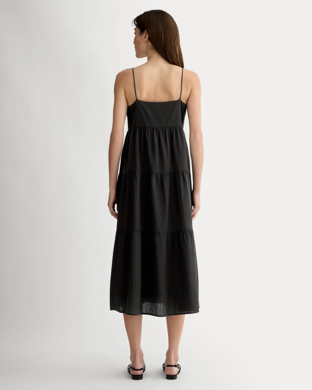 The Gauze Tiered Dress | Black