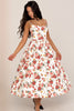 italian rose print cotton corset sundress