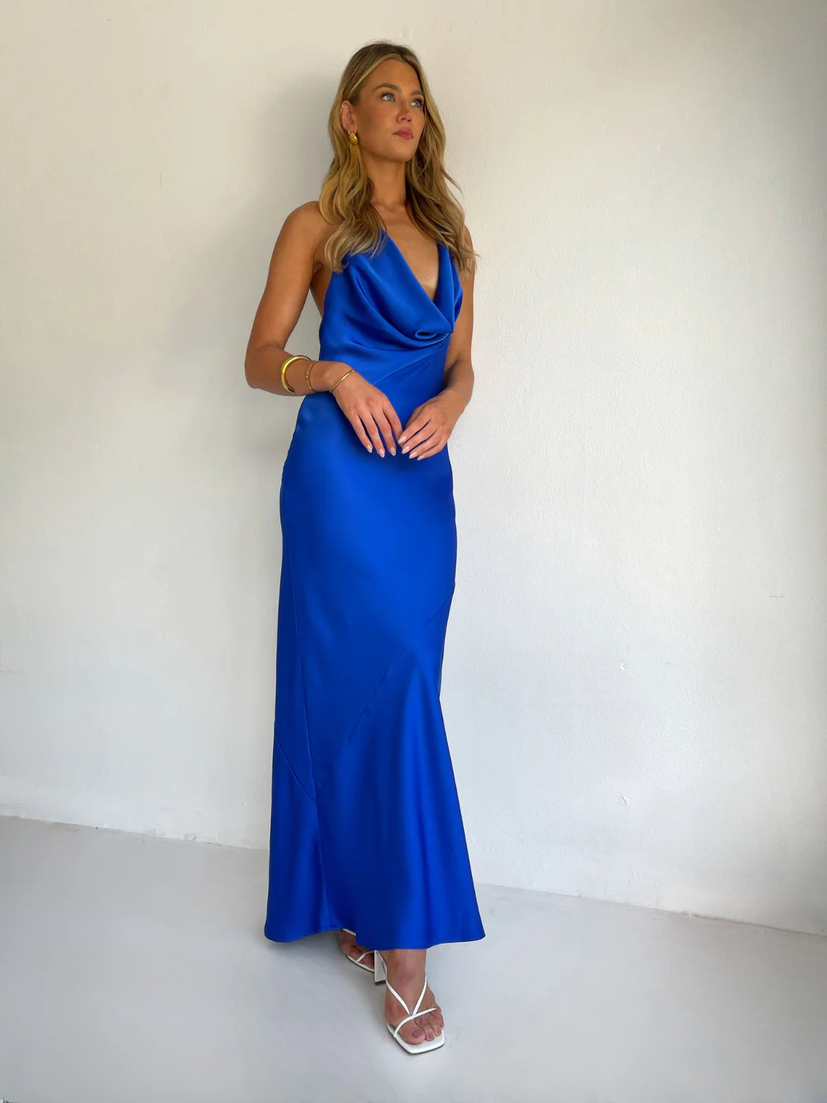 By Nicola Lucia Maxi Dress in Cobalt