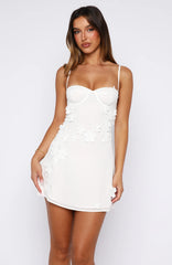 Flirty In Flora Mini Dress White