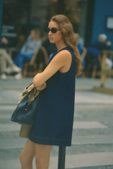 Maeve Emmy Sleeveless Denim Swing Dress