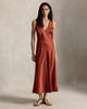 Satin Paneled Dress