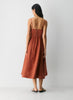 V-neck linen maxi dress