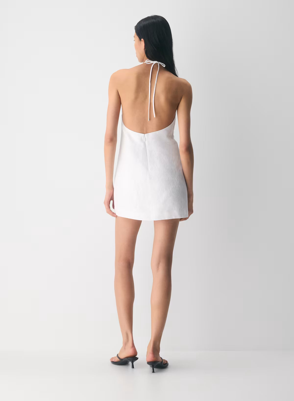Stillwater Halter Dress -Linen halterneck micro dress