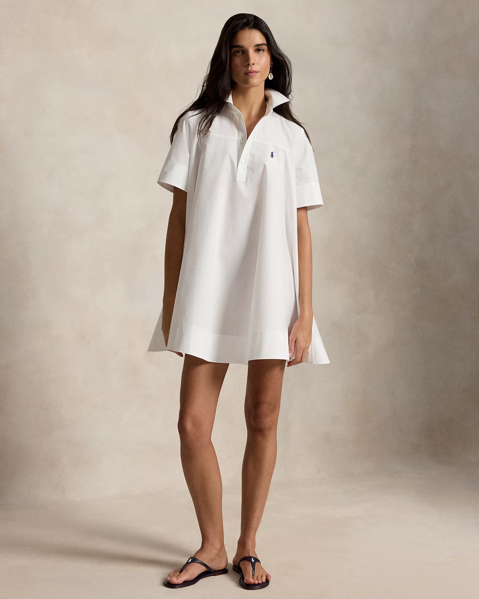 Cotton A-Line Shirtdress