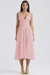 Pink cotton corset sundress