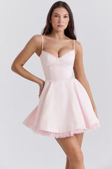 cinderella pink tulle mini dress