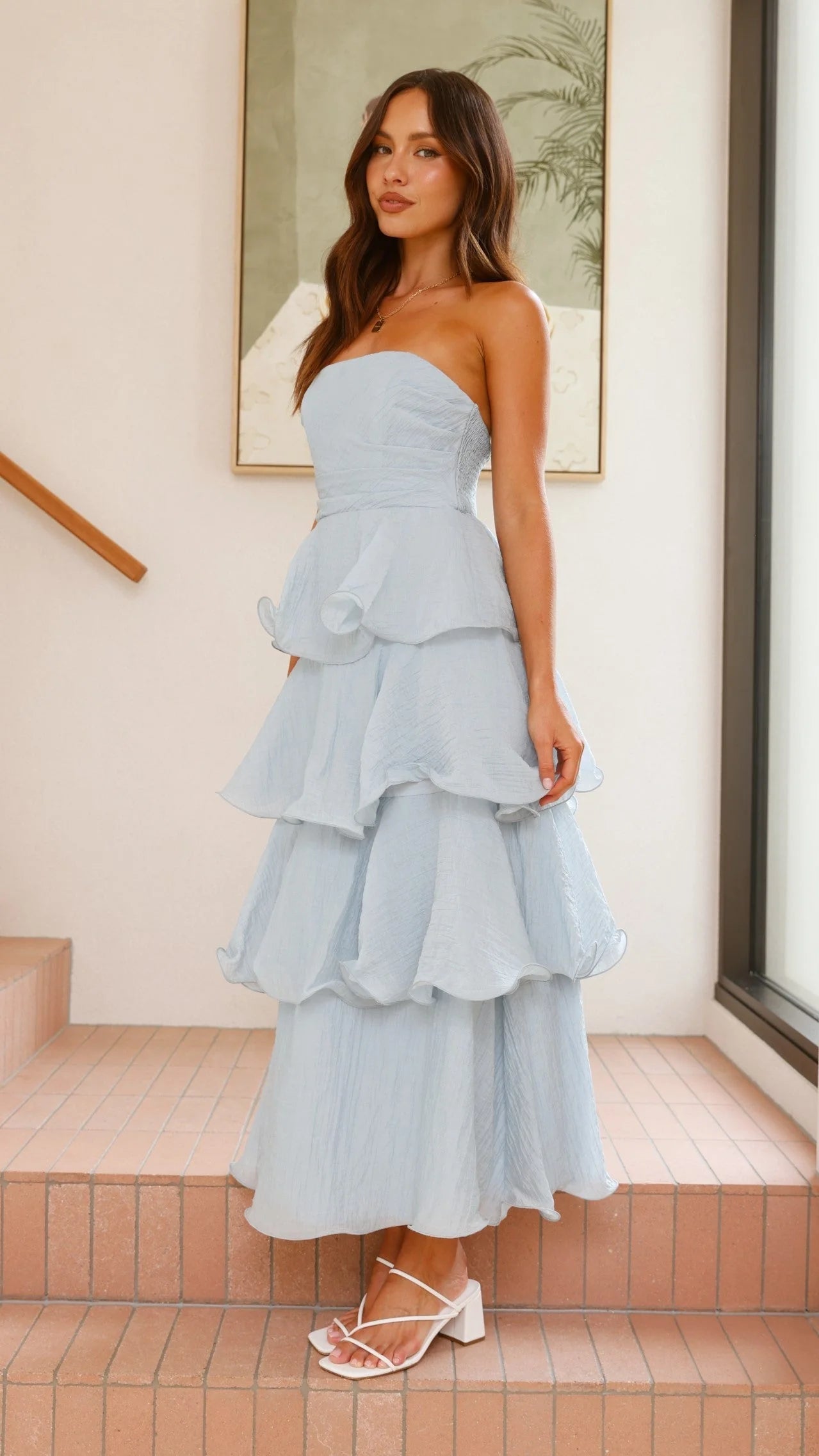 Claire | Off-the-shoulder tiered maxi dress