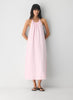 Linen halterneck maxi dress