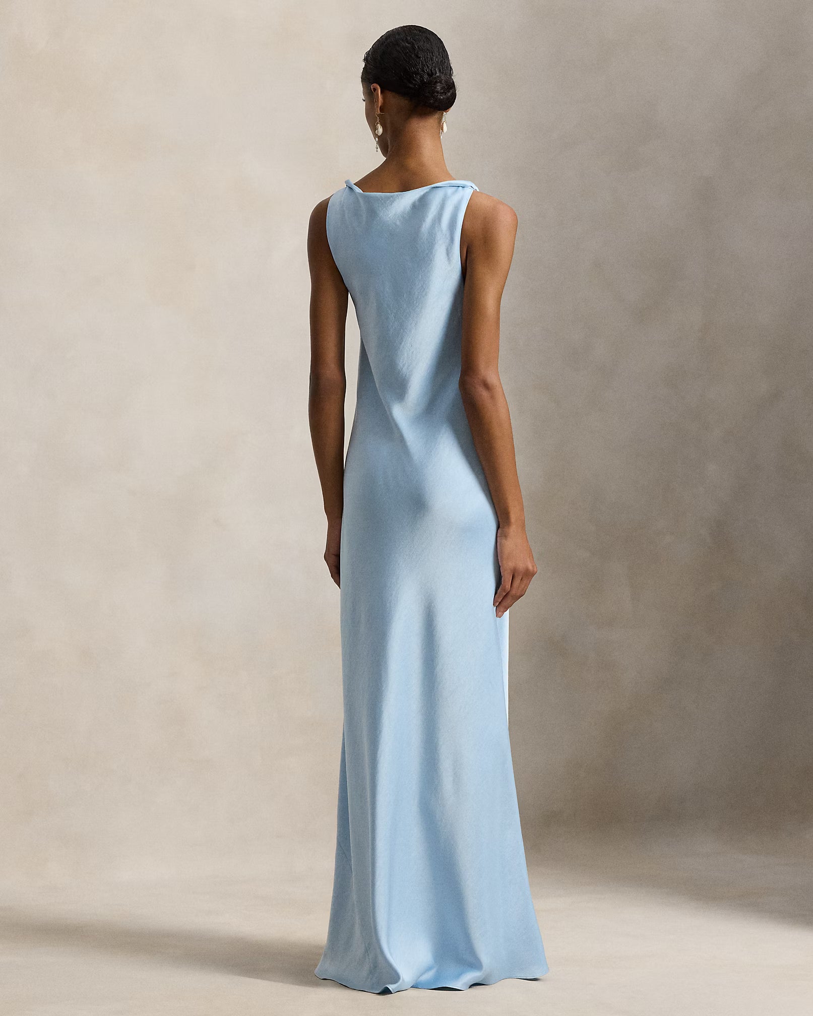 Twisted-Strap Satin Dress
