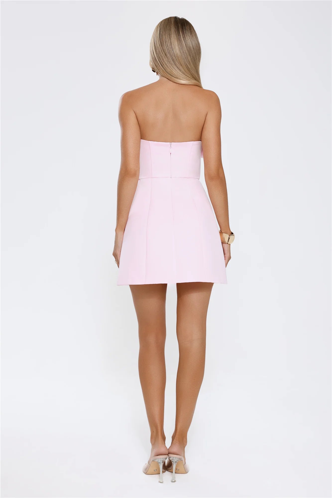 Wild Rose Affair Strapless Mini Dress Pink