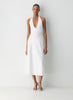 Nightscape Linen Halter Dress