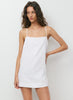 Squareneck micro dress with a built-in romper