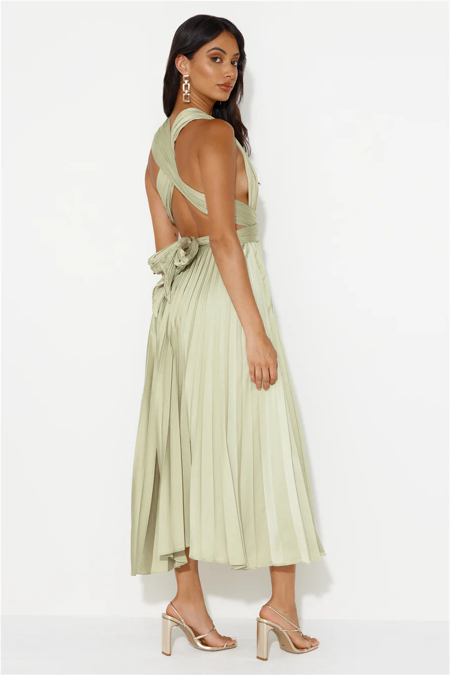 Prime Asset Midi Dress Lime