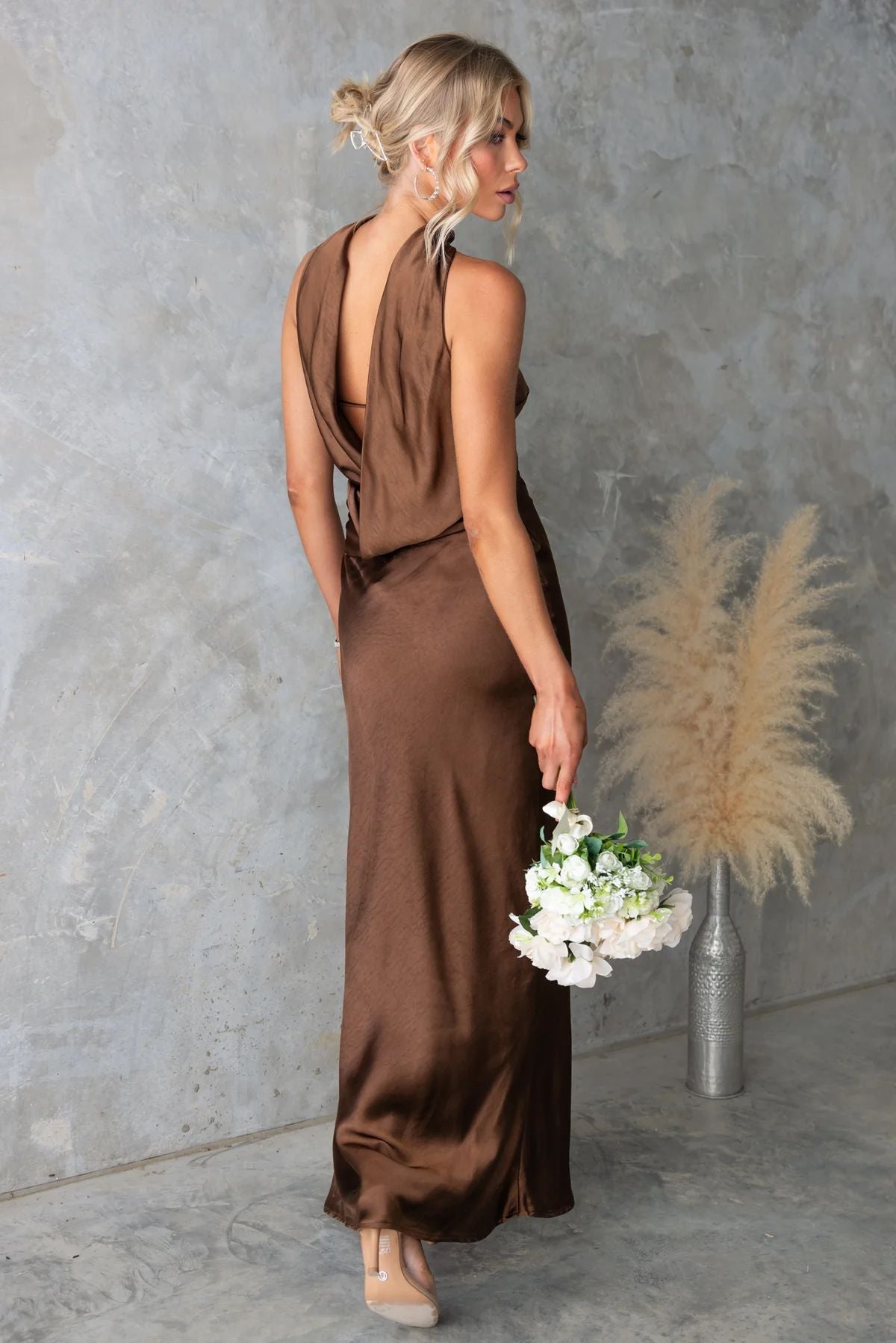 Satin Tube Maxi Dress