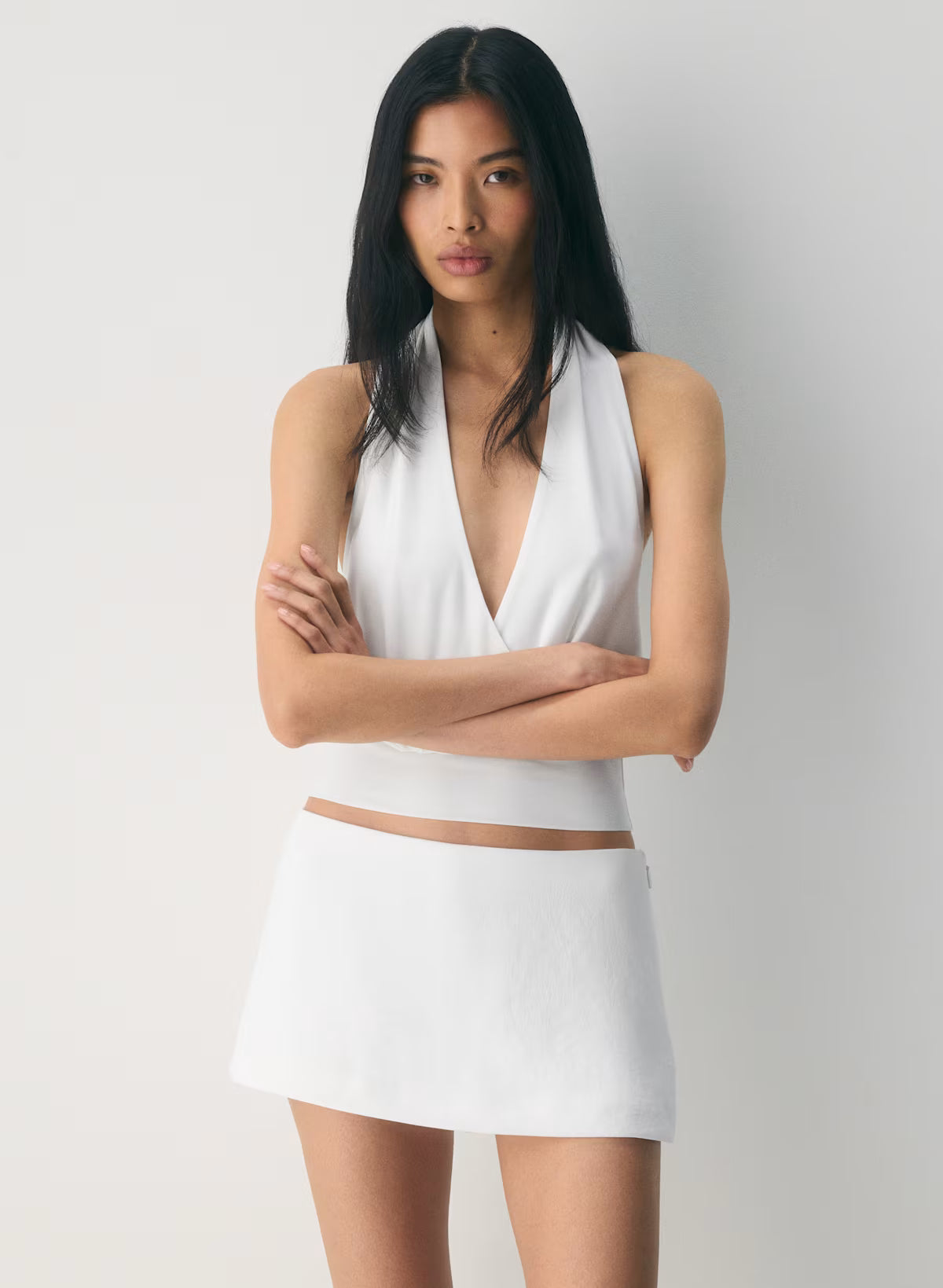 Japanese crepe micro skort
