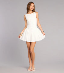 So Charmed Eyelet Mini Dress